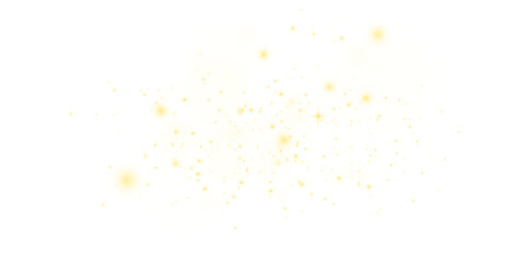 PNG bright particles and yellow dust glow on festive background, as each sparkle ignites a dust trail and shimmer reflects the light of golden dust PNG.