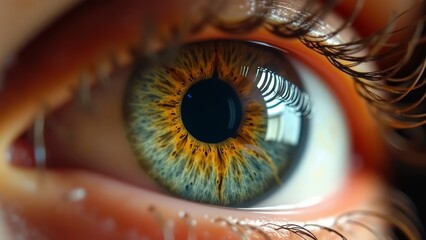 Close up image of brown eyes