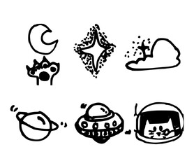 vector illustration of element silhouette