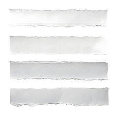 Fototapeta premium Torn Paper Strip Set Transparent Background