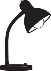 Lamp Light Silhouette Vector Illustration
