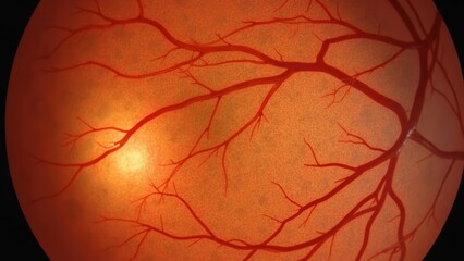Diagram of the retina of the eye