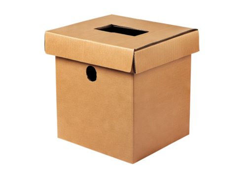 brown ballot voting box