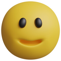 3d render of Social media Emoji with face character