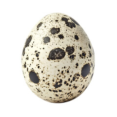 Single quail egg isolated on transparent background