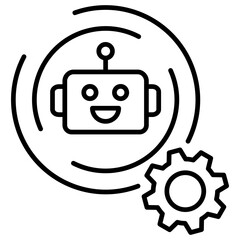 Robotic Process Automation Outline Icon