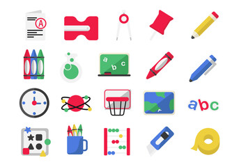 Minimal Back to School Icon Element