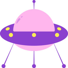 Flat UFO Illustration