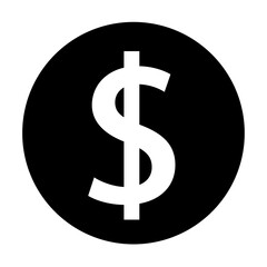 American dollar currency or dollar symbol flat icon