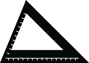Triangle ruler geometry vector illustration