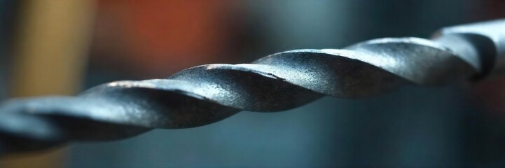 Close-up shot of a gleaming white drill bit, sharp and precise, reflecting light, ready for use Clean lines and industrial feel Perfect for DIY, construction, or tool imagery , hardware, drill bits
