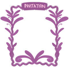 Vintage ornamental invitation frame hand drawn decorative border