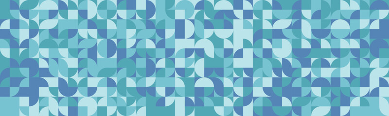 Abstract geometric teal and blue pattern.  Modern, stylish design with repeating shapes perfect for website backgrounds, presentations, or textile prints.