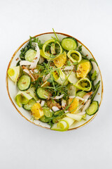 Fresh and delicious salad with dressing