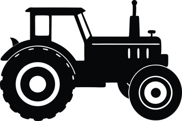tractor silhouette vector illustration
