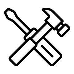 Tools icon. Vector line icon