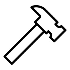 Hammer icon. Vector line icon
