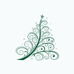 abstract green christmas tree. eps