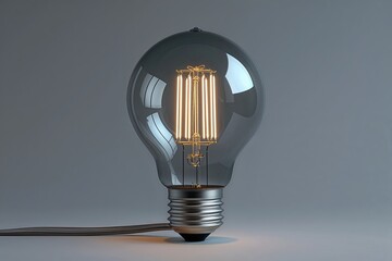 Gray Bulb Design with Gentle Glow and Stylish Lighting Solution