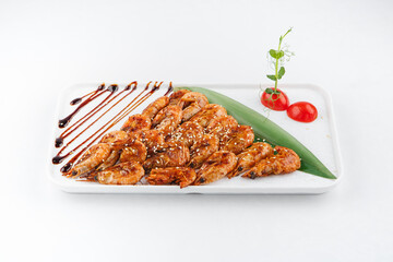 A fresh and delicious appetizer with sauce