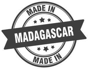 Obraz premium Made in Madagascar round sign. Made in Madagascar stamp.