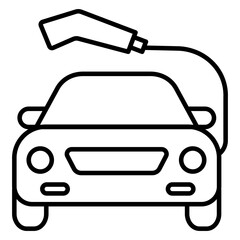 Electric Car Outline Icon
