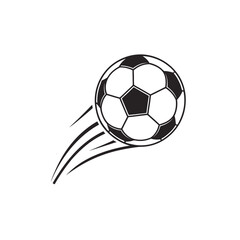 Obraz premium Minimalist Soccer Ball Vector Icon on White Background (2).