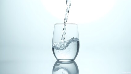 water pouring into glass