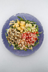 Fresh and delicious salad with dressing