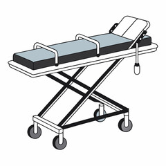 illustration of a hospital bed