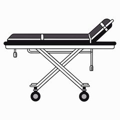 baby carriage on white background