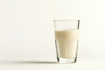 Creamy Seed Milk: Closeup of Soy Beverage in Glass Against White Backdrop