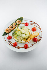 Fresh and delicious salad with dressing