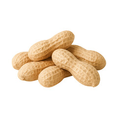 Raw peanuts stacked together, showcasing their natural texture and color