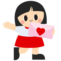 Cute Kids and Valentine Hearts