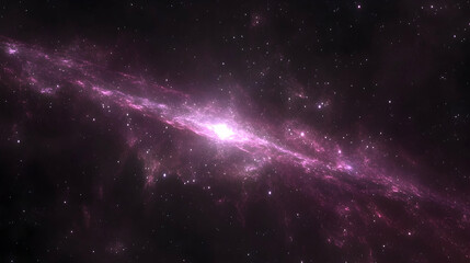 Naklejka premium Glowing pink nebula cosmic clouds bright stars space background