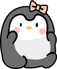 funny cartoon pinguin