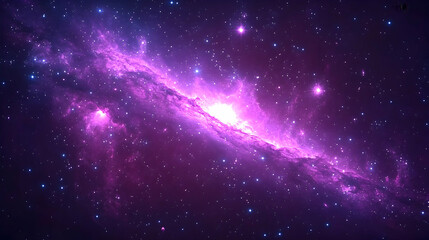 Fototapeta premium Purple nebula space background cosmic swirl galaxy stars