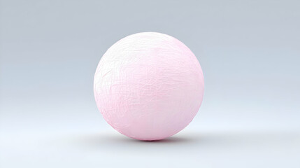 Fototapeta premium Pink Geometric Sphere On Light Gray Background