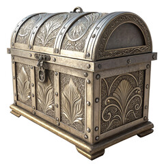 Ornate Silver Treasure Chest