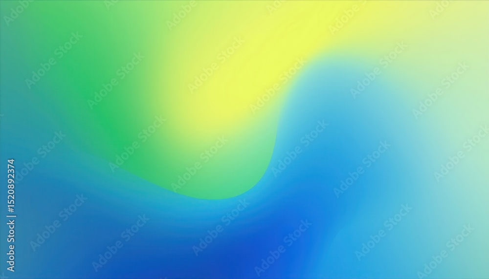 Poster  abstract blue green wave gradient with smooth color transition and fluid motion for web design, digital branding, wallpaper, or modern print media background