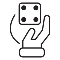 Dice Line Icon Set