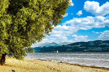 Kiselsteine am Ufer Bodensee