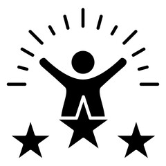 Confidence Glyph Icon