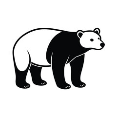 Fototapeta premium Polar Bear Vector Silhouette