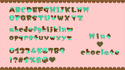 Cute Mint Chocolate Seamless Vector Pattern Set – 4 Sweet Swatches Included