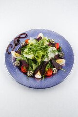 Fresh and delicious salad with dressing