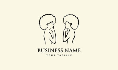 Black Women Afro Silhouette.