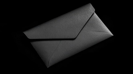 Isolated Black Envelope: A Blank Canvas for Communication and Correspondence