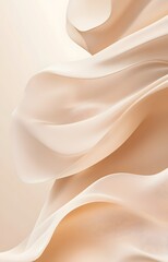 Abstract cream fabric waves background